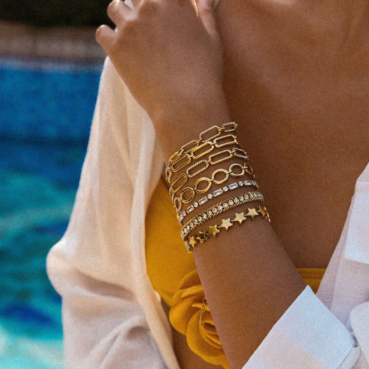 Elevated Chain Link Bracelet - AYUNA