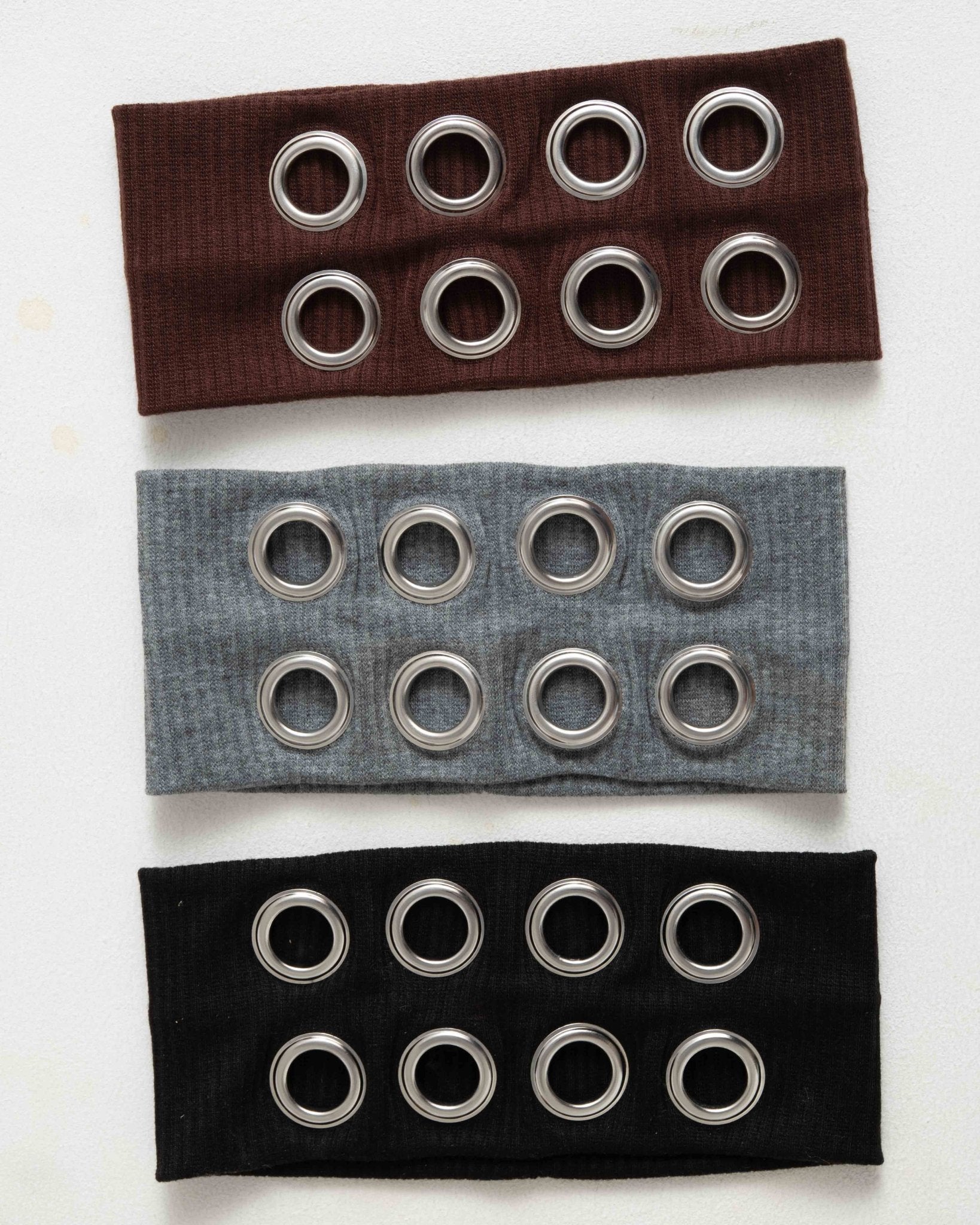 Eyelet Headband Grey