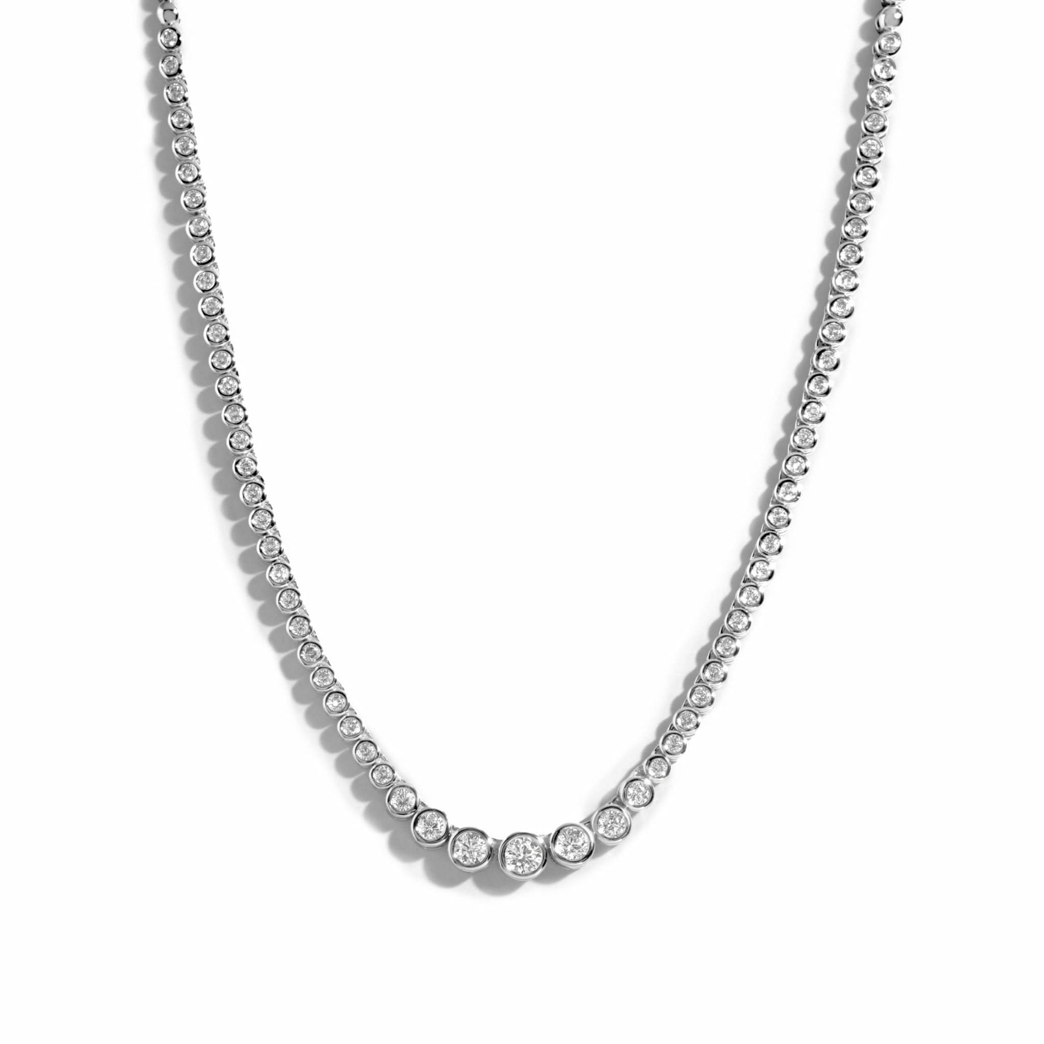 Gradient Bezel Tennis Necklace - AYUNA