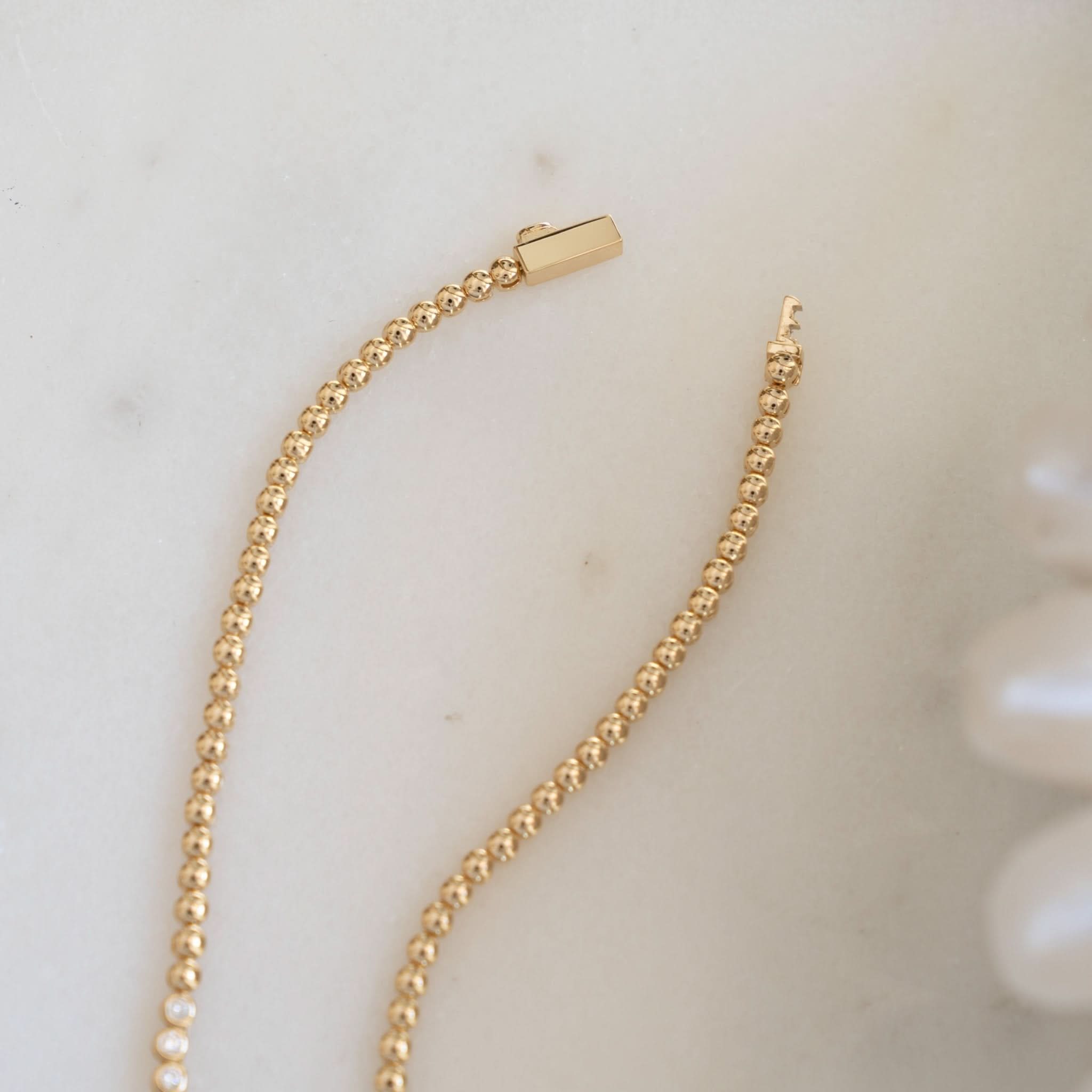 Gradient Bezel Tennis Necklace - AYUNA