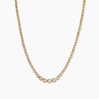 Gradient Bezel Tennis Necklace - AYUNA