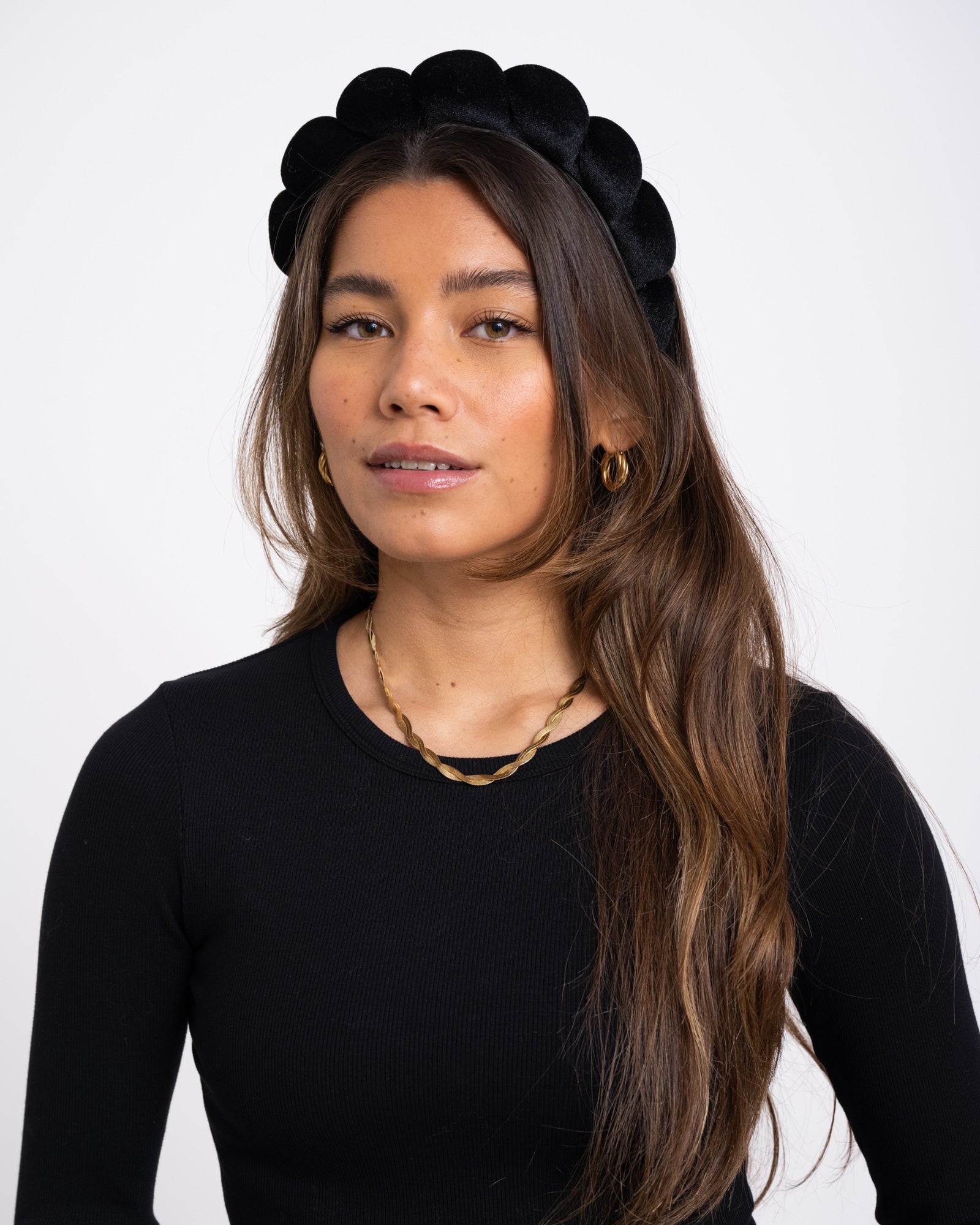 Headband Croissant Black Velvet