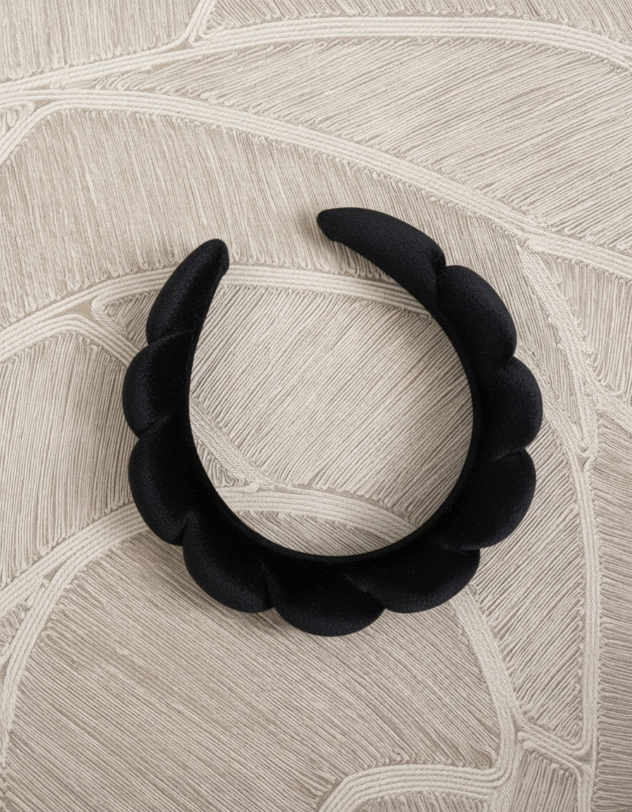 Headband Croissant Black Velvet