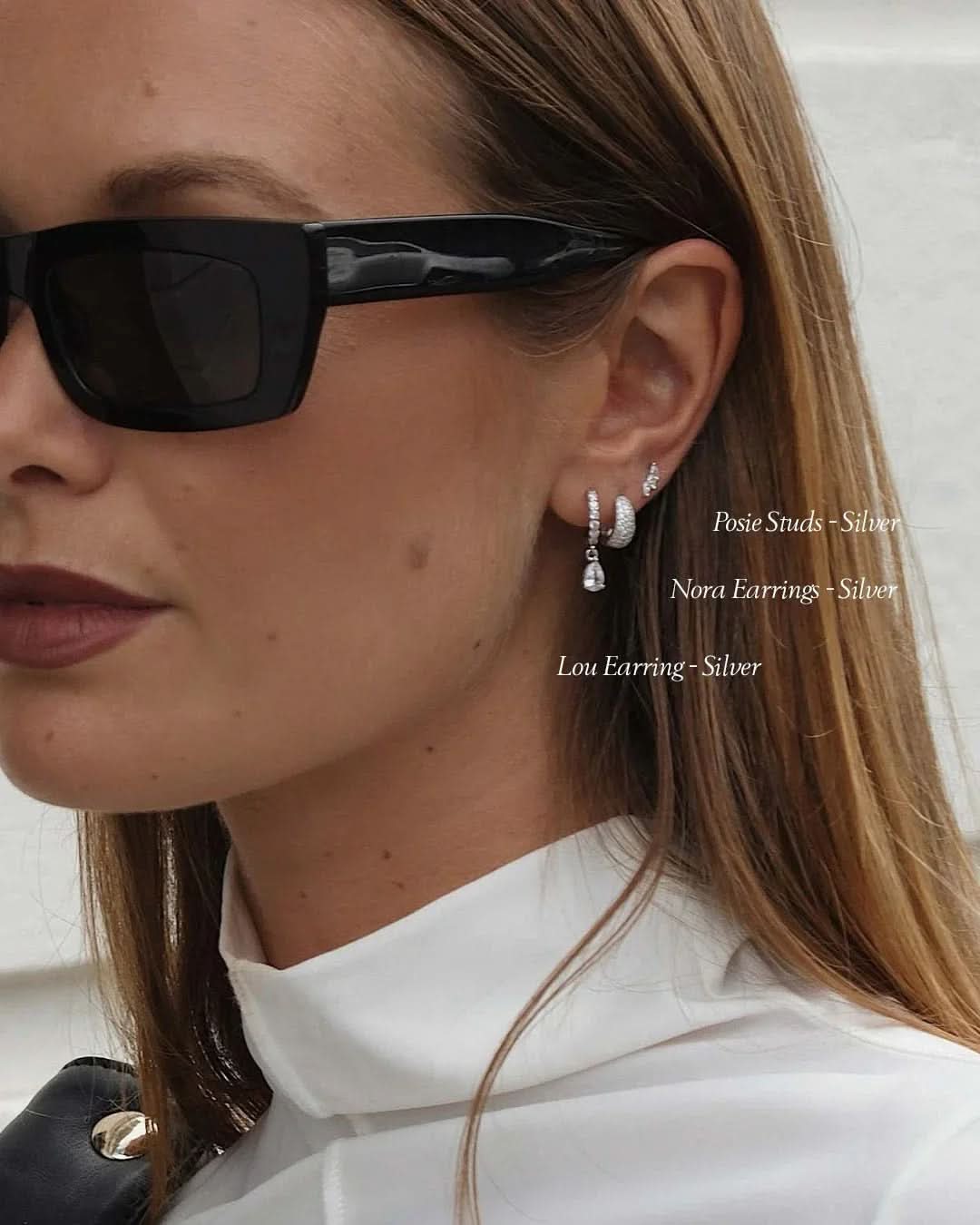 Lou Earrings - Silver - AYUNA