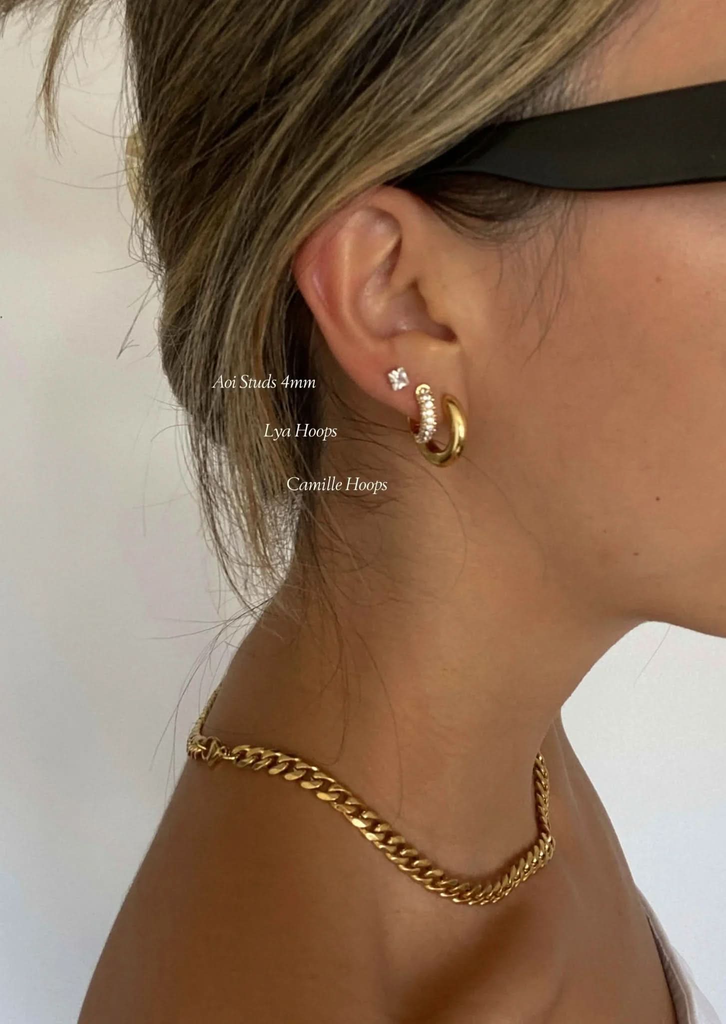 Lya Hoops - Gold - AYUNA