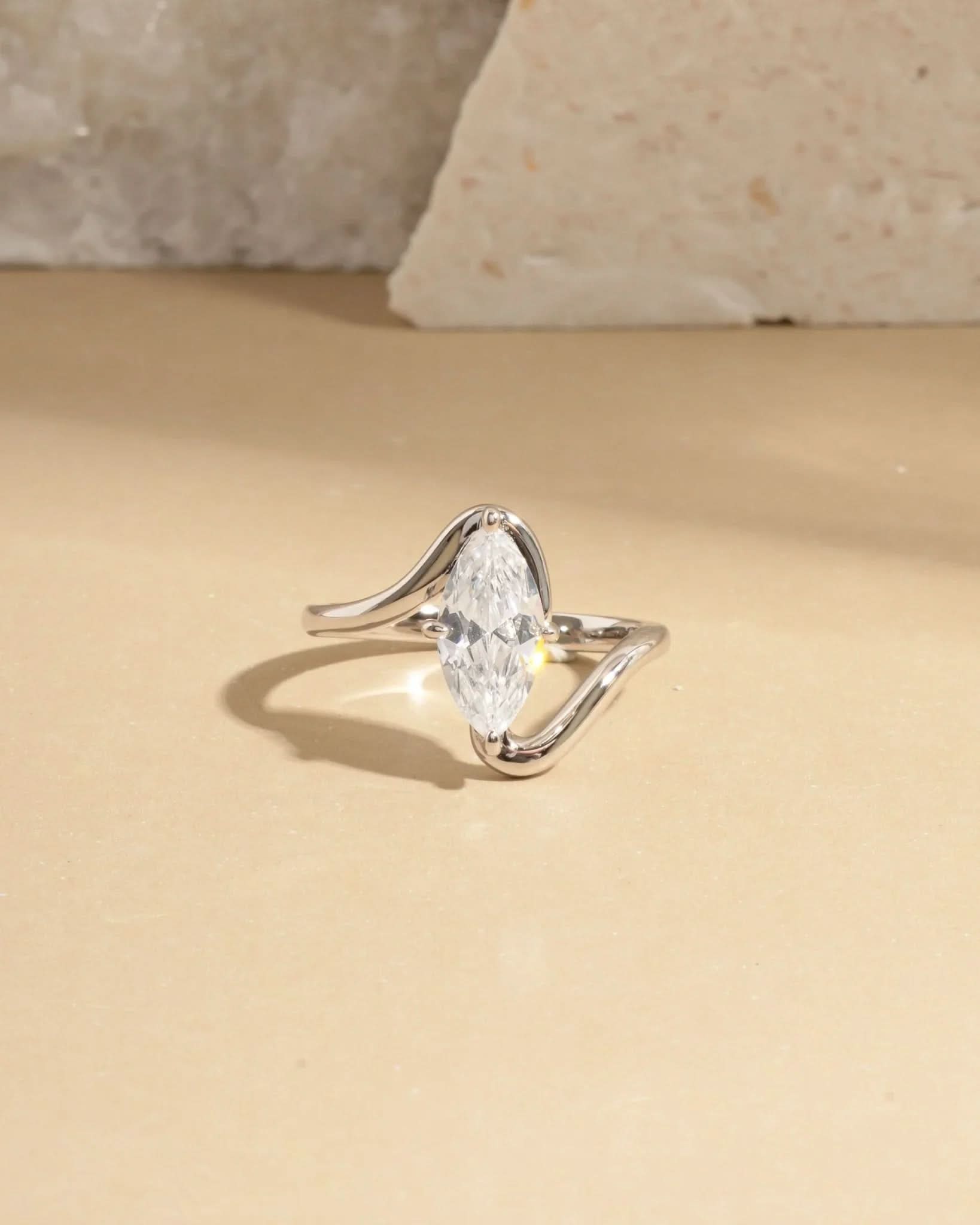 Marquise Swirl Ring - AYUNA