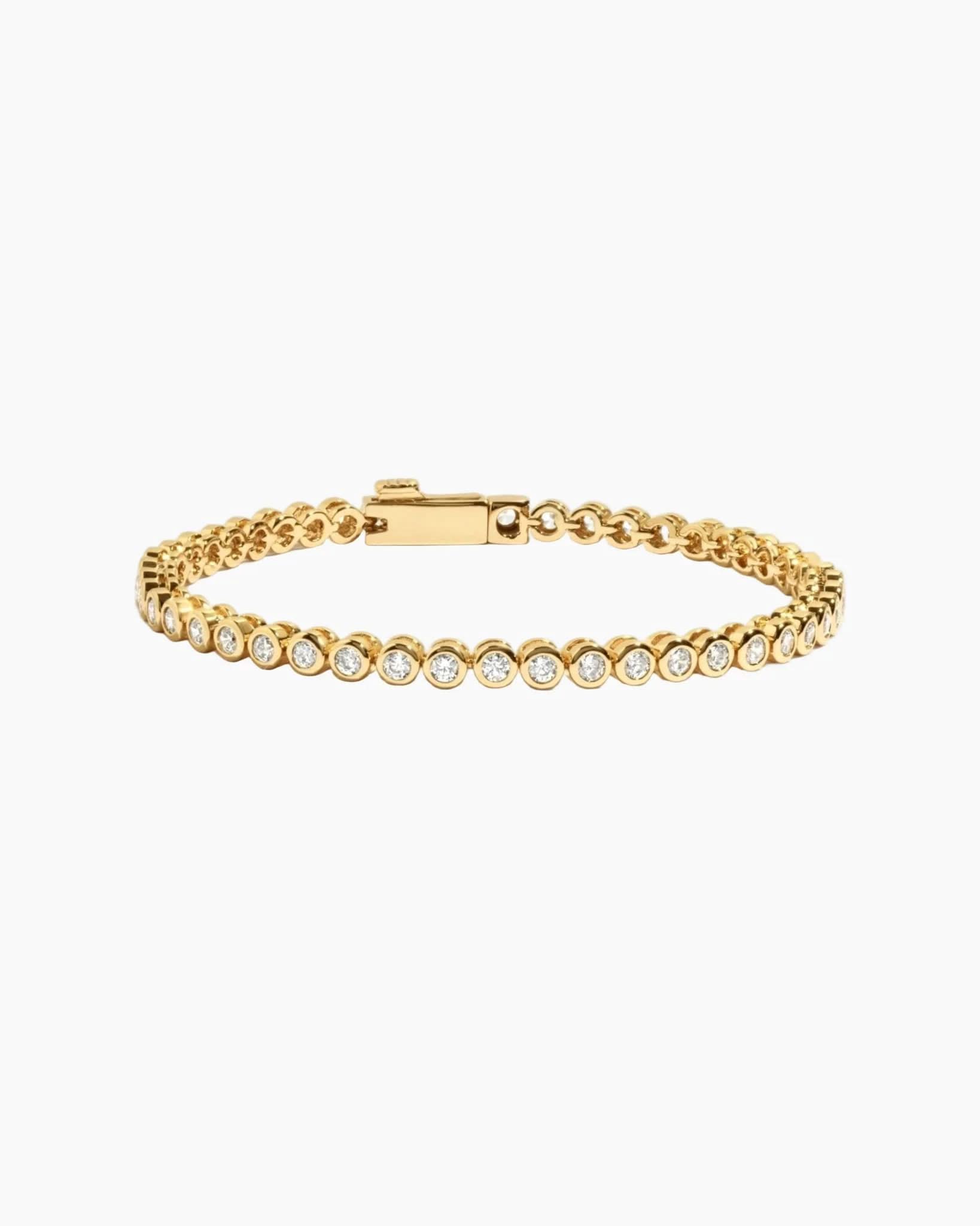 Mini Round Bezel Tennis Bracelet - AYUNA