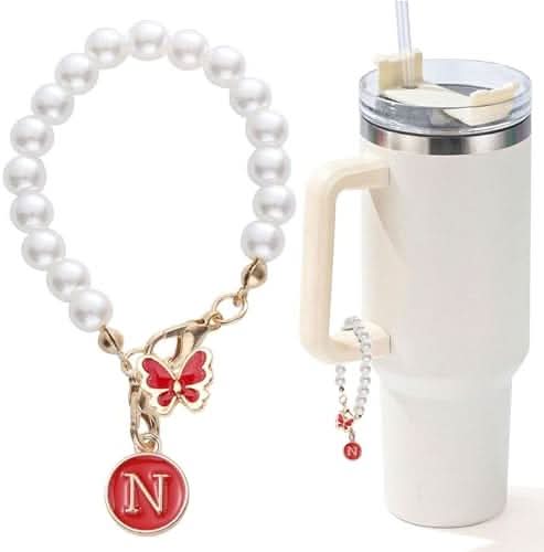 Pearl Chain Accessories Stanley Cup Initial Charms - AYUNA