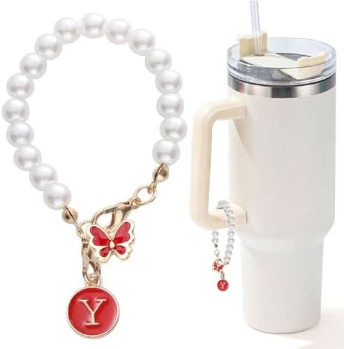 Pearl Chain Accessories Stanley Cup Initial Charms - AYUNA