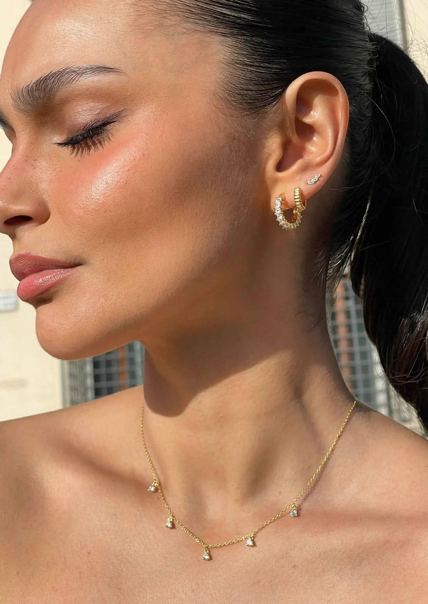 Posie Studs - Gold - AYUNA