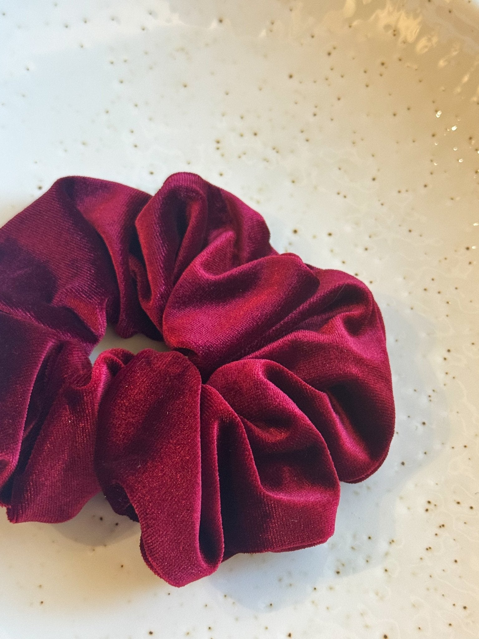 Scrunchie Burgundy Velvet
