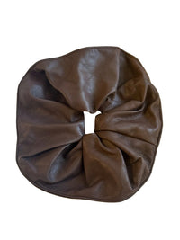 Scrunchie PU Checked Brown