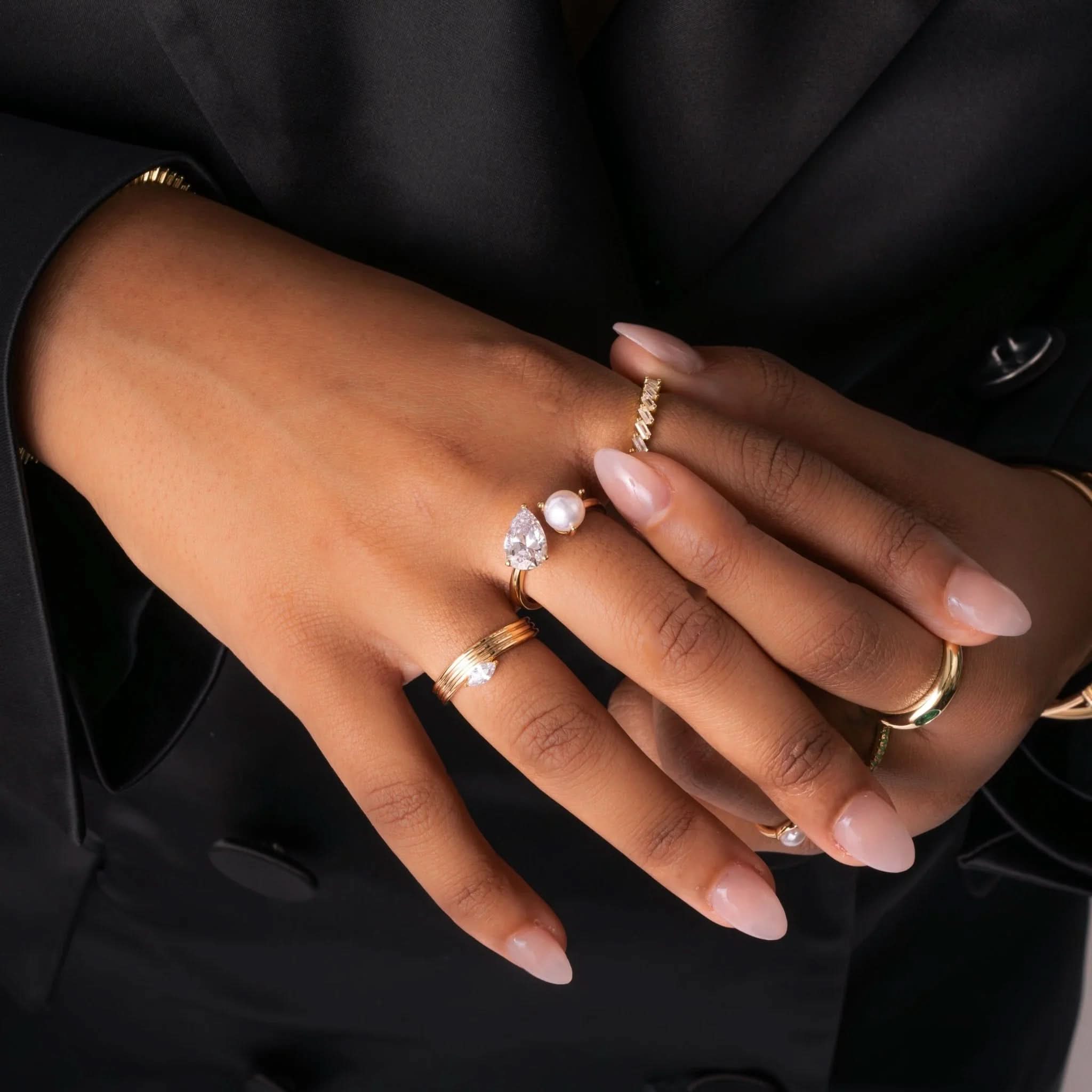 Toi et Moi Pearl Ring - AYUNA