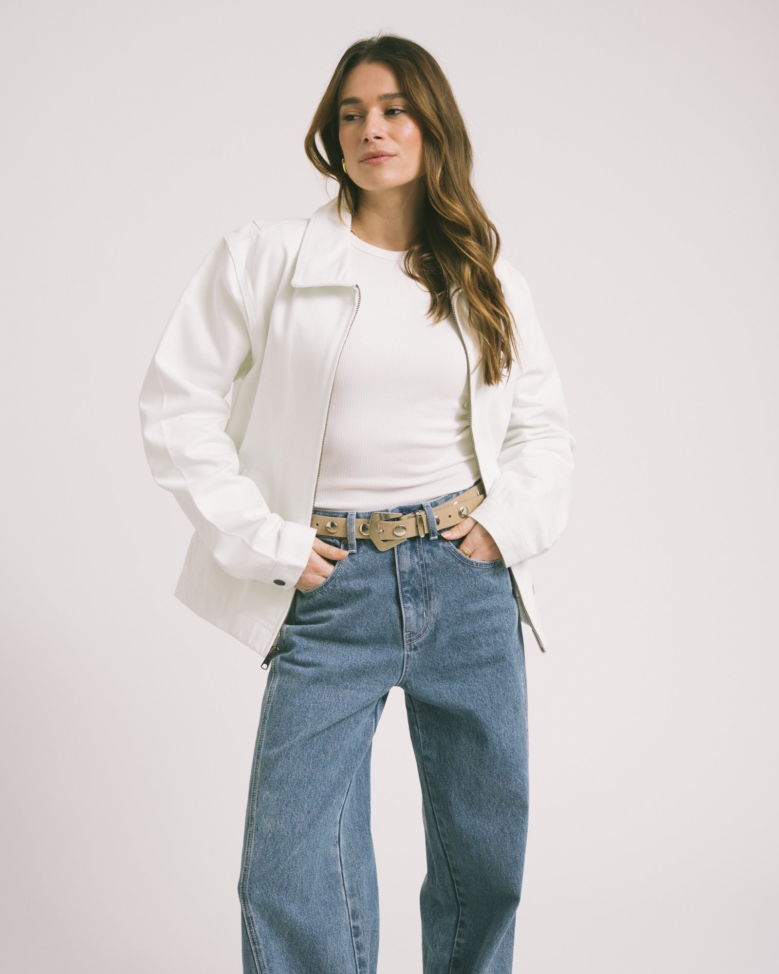 Yves Stud Belt Sand